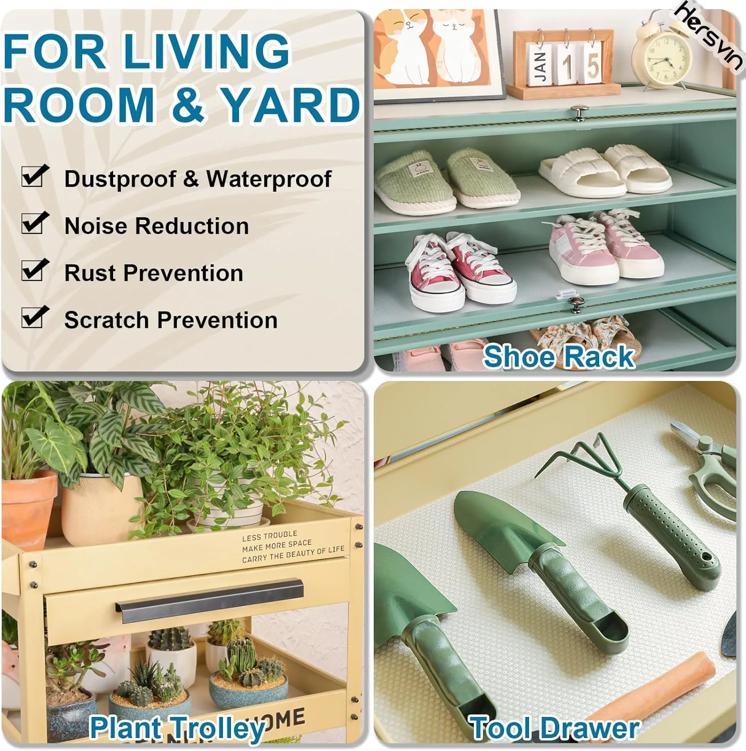 Shelf Liners, 16in x 20ft Kitchen Drawer Mats, Non-Adhesive EVA Cupboard Protector, Cabinet Lining, Refrigerator Liner (Clear Dot, 40.7x610cm)
