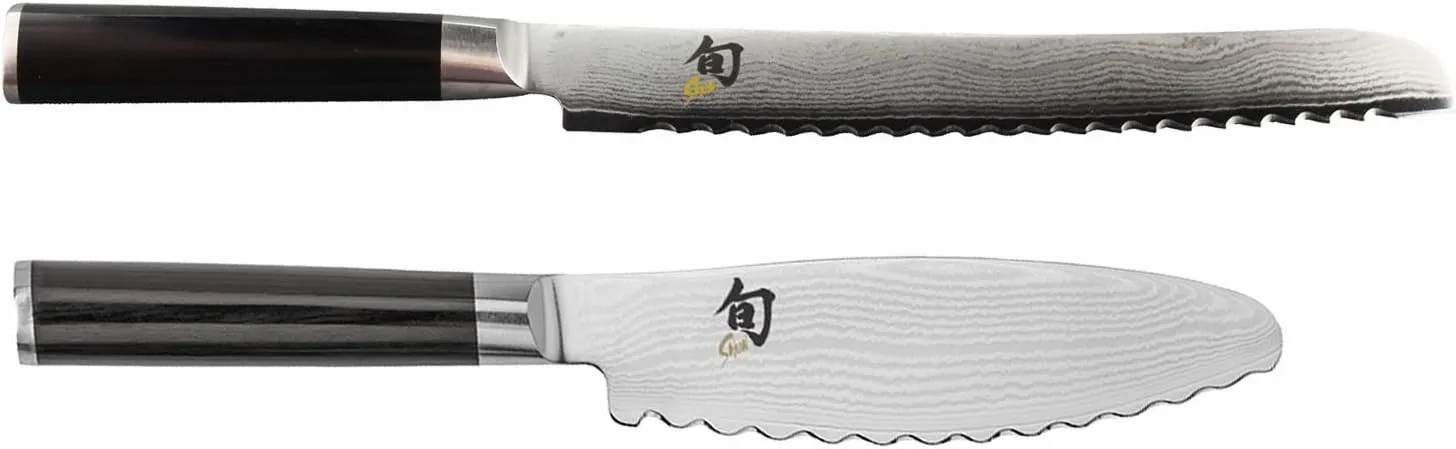 Shün Classic 2-Piece Knife Set, 9-inch Bread Knife and 6-inch Ultimate Utility Knife