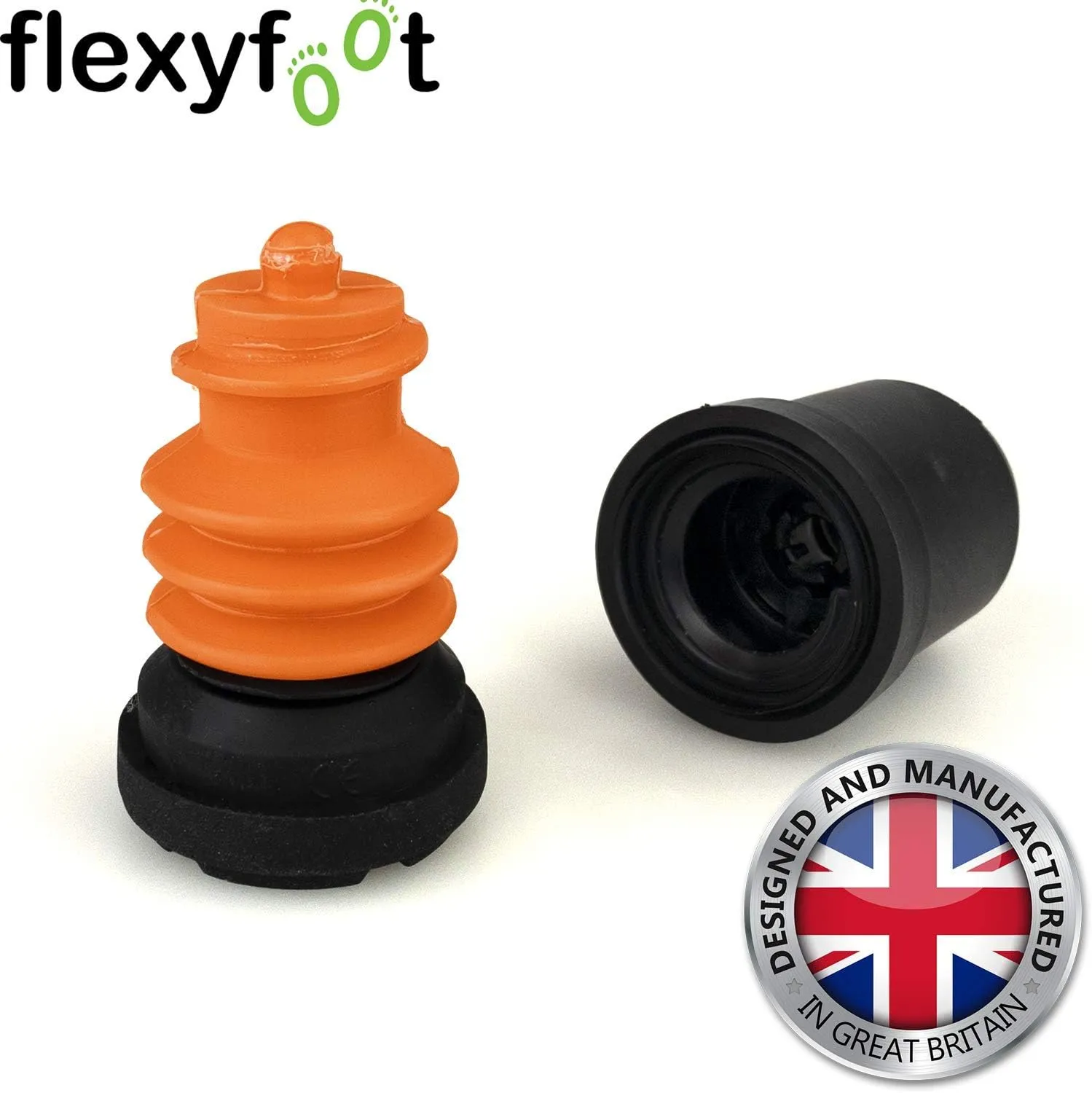 Shock Absorbing Crutch Ferrule - Black - 25mm
