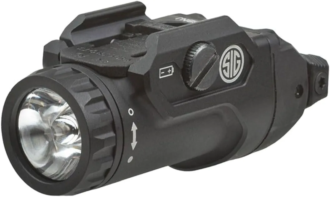 Sig Sauer Foxtrot2R 700 Lumens White Compact Durable Rechargeable Tactical Handgun-Mounted Light with Programmable Activation