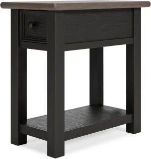 Signature Design by Ashley Tyler Creek Chair Side End Table, Light Brown & Whitewash