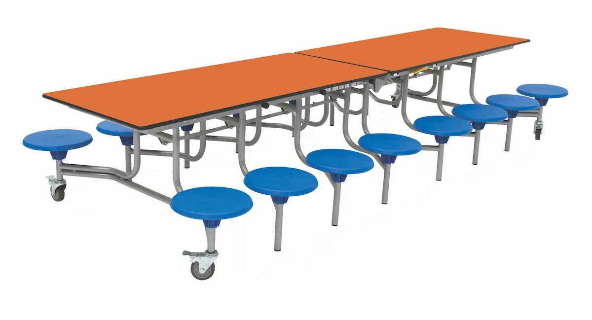 Sixteen Seat Rectangular Mobile Folding Table