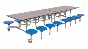 Sixteen Seat Rectangular Mobile Folding Table