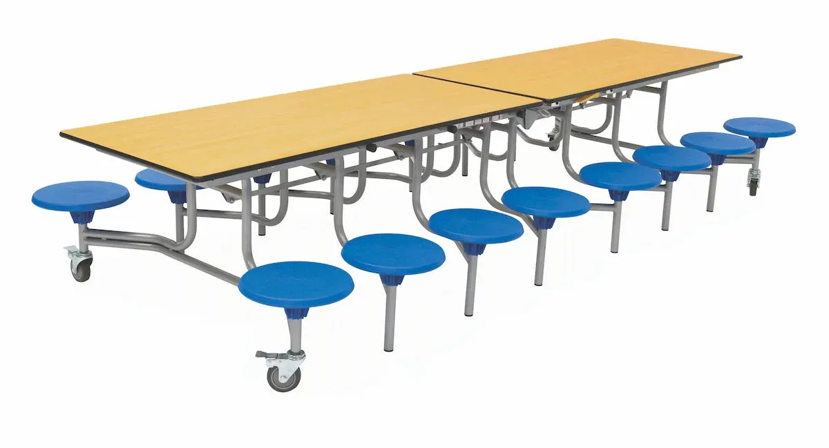 Sixteen Seat Rectangular Mobile Folding Table