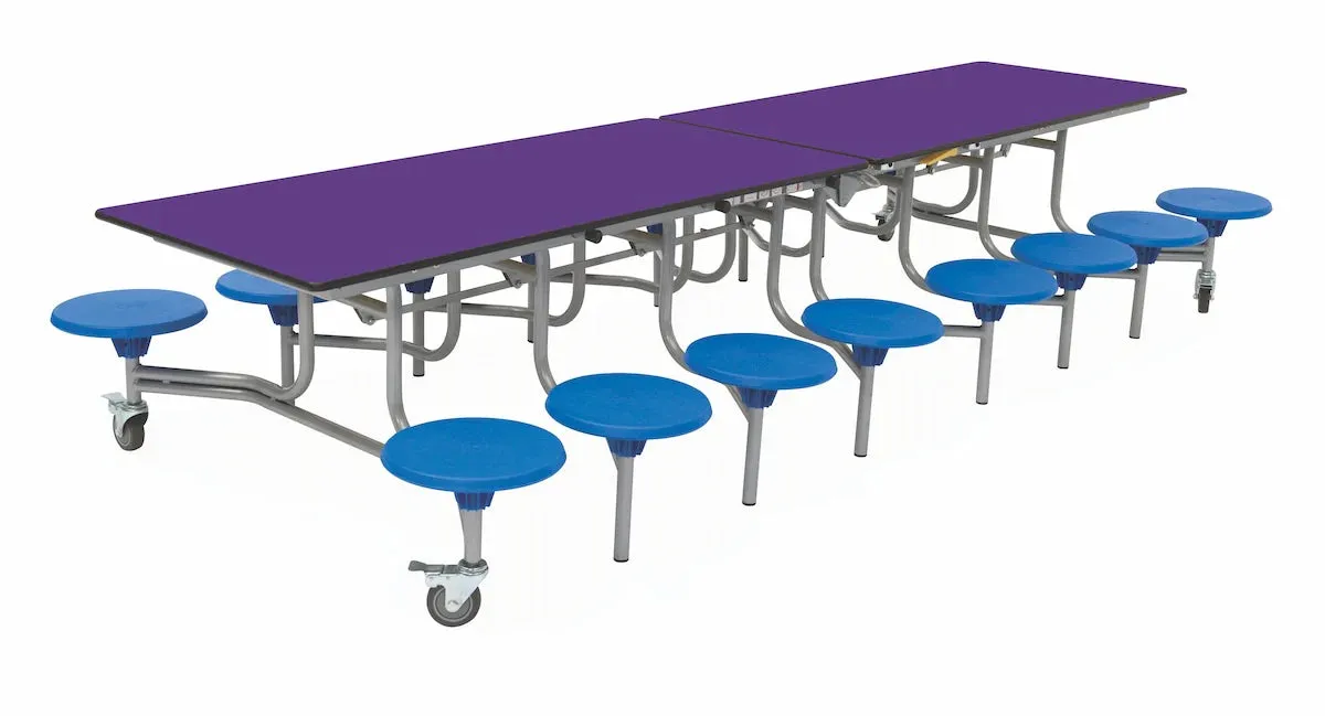Sixteen Seat Rectangular Mobile Folding Table