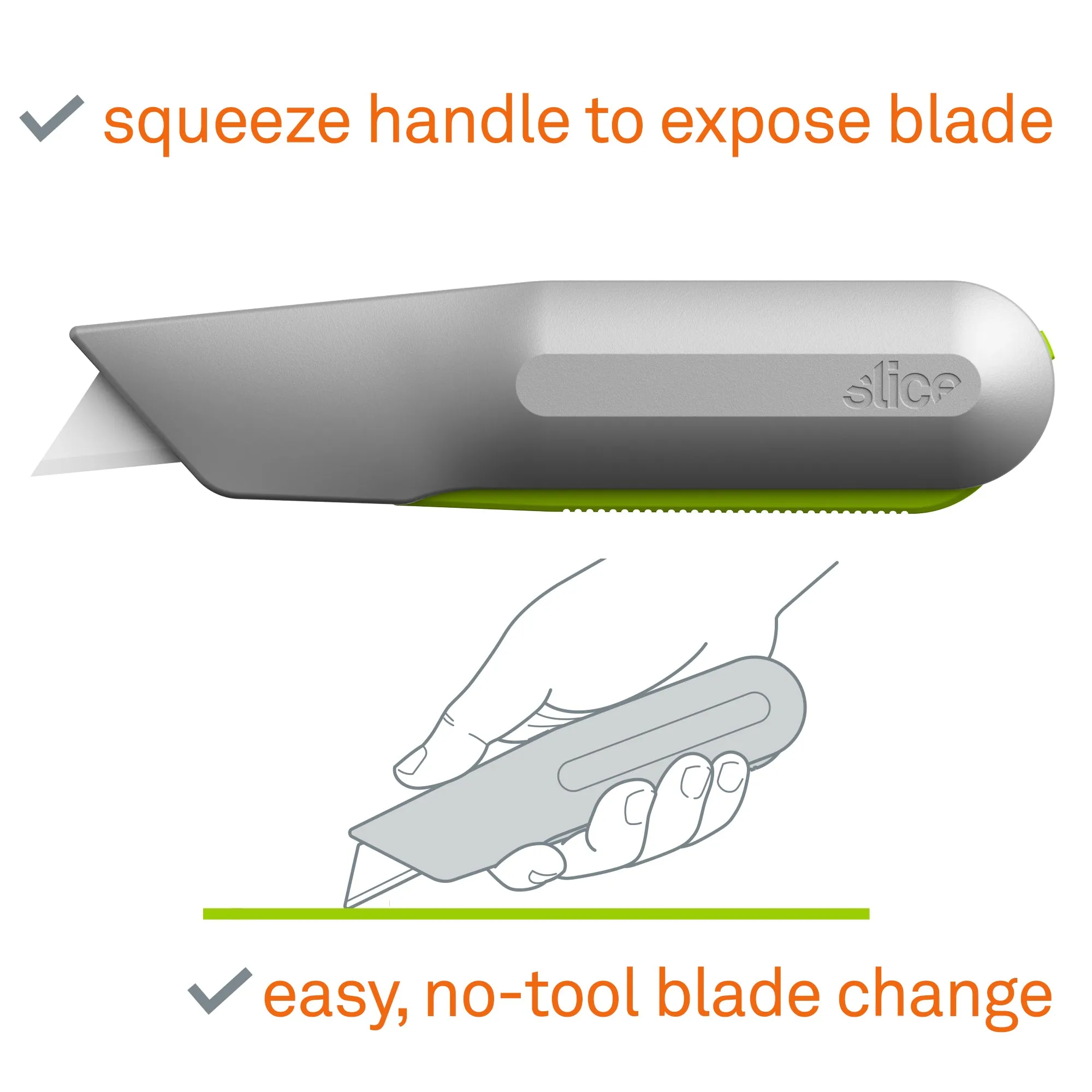Slice Auto-Retractable Metal Squeeze Knife