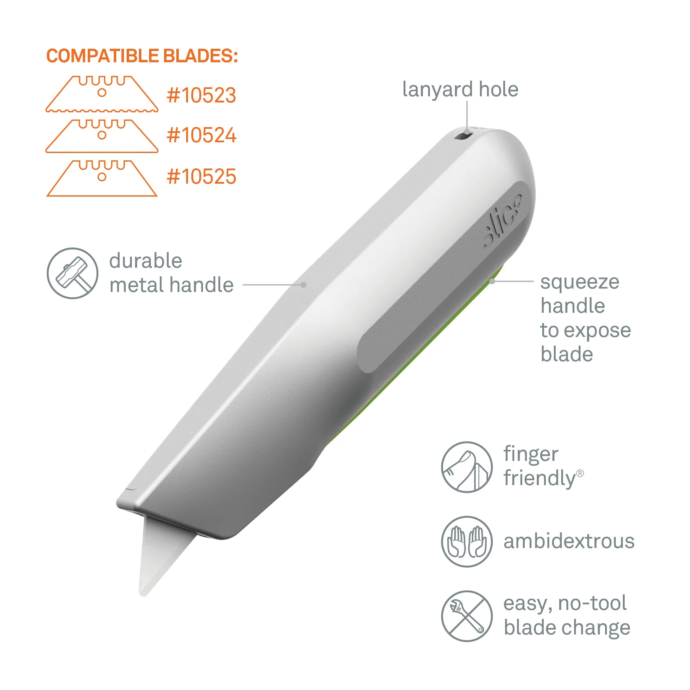 Slice Auto-Retractable Metal Squeeze Knife
