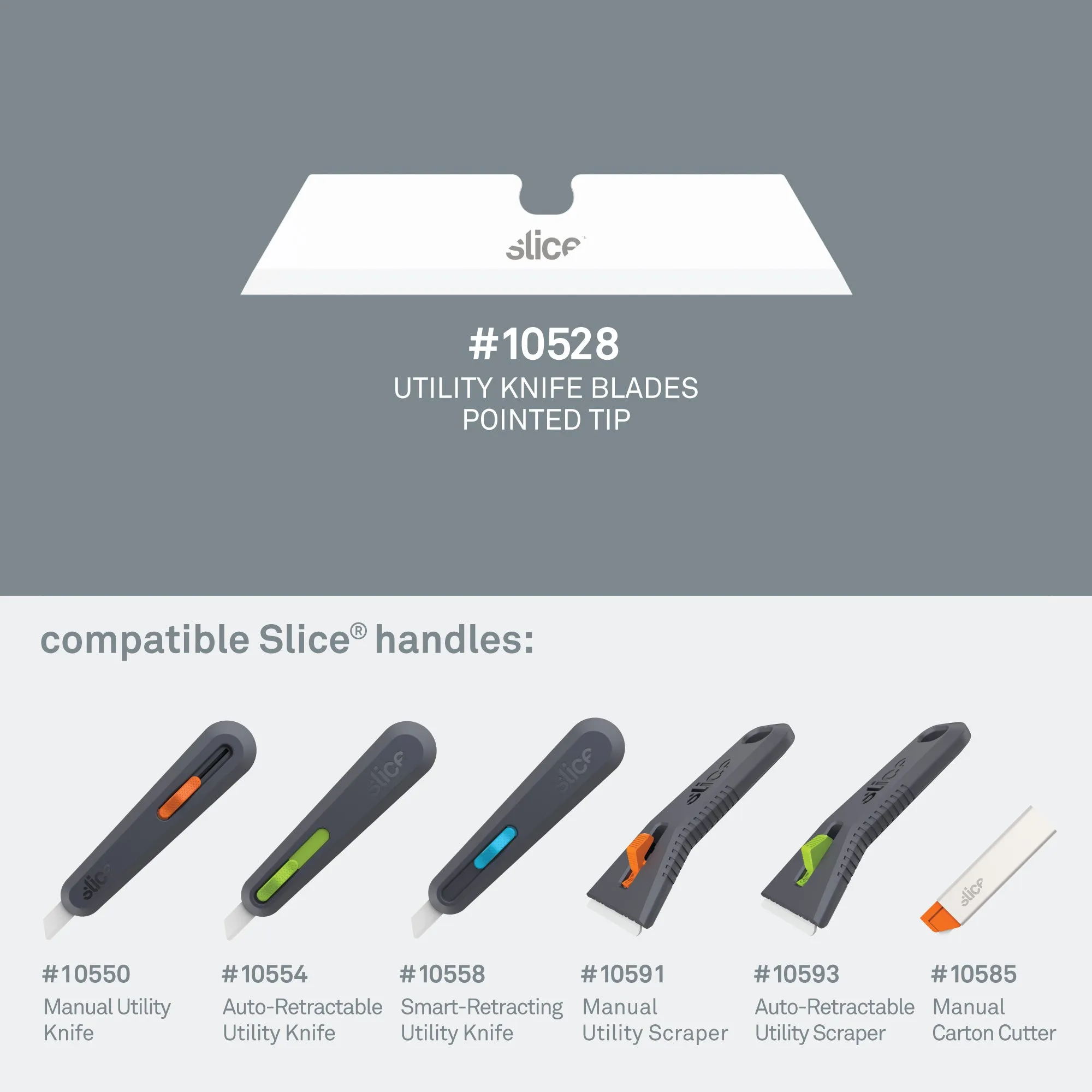 Slice Ceramic Utility Knife Blades (Pointed Tip)