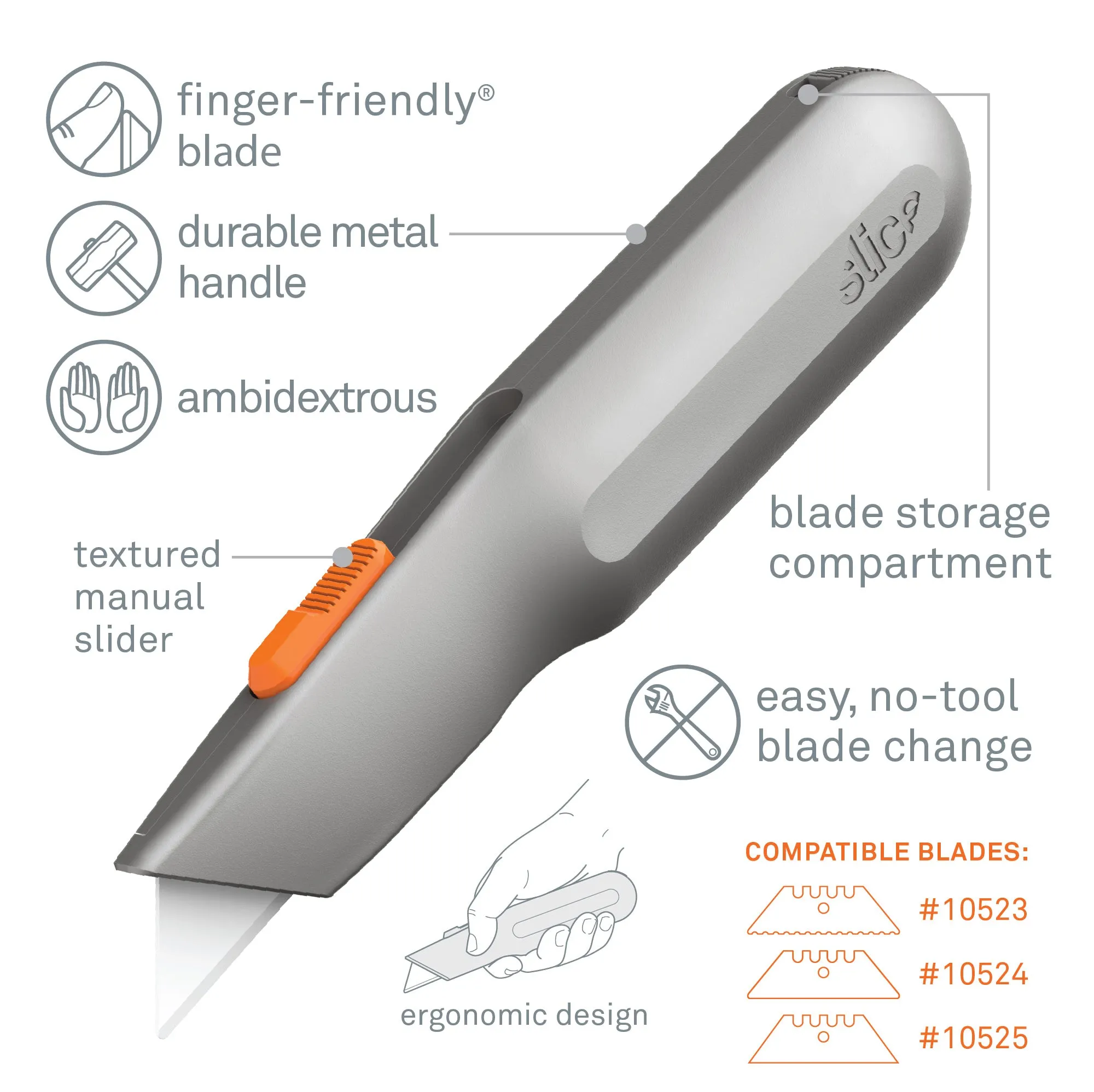 Slice Manual Metal-Handle Utility Knife