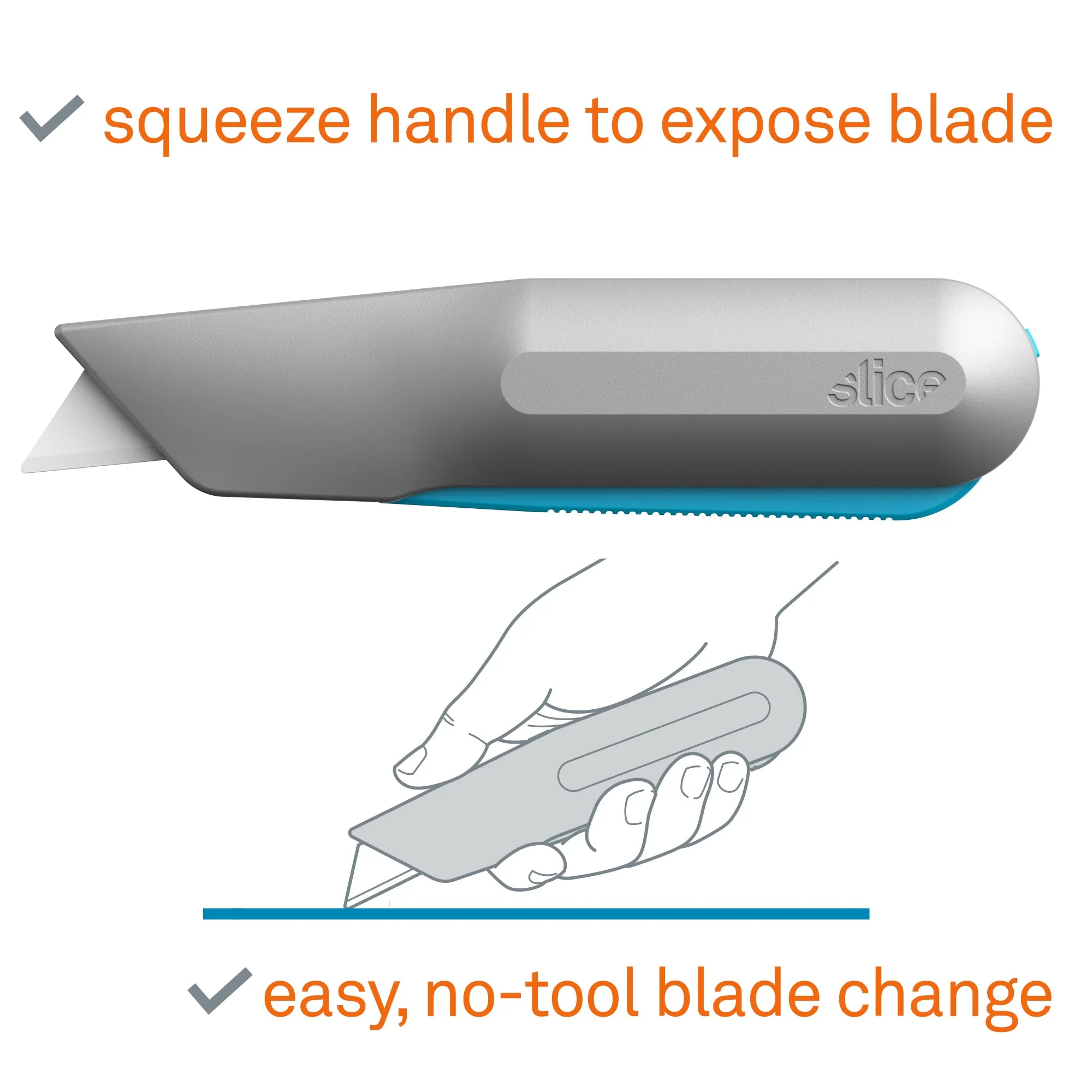 Slice Smart-Retracting Metal Squeeze Knife