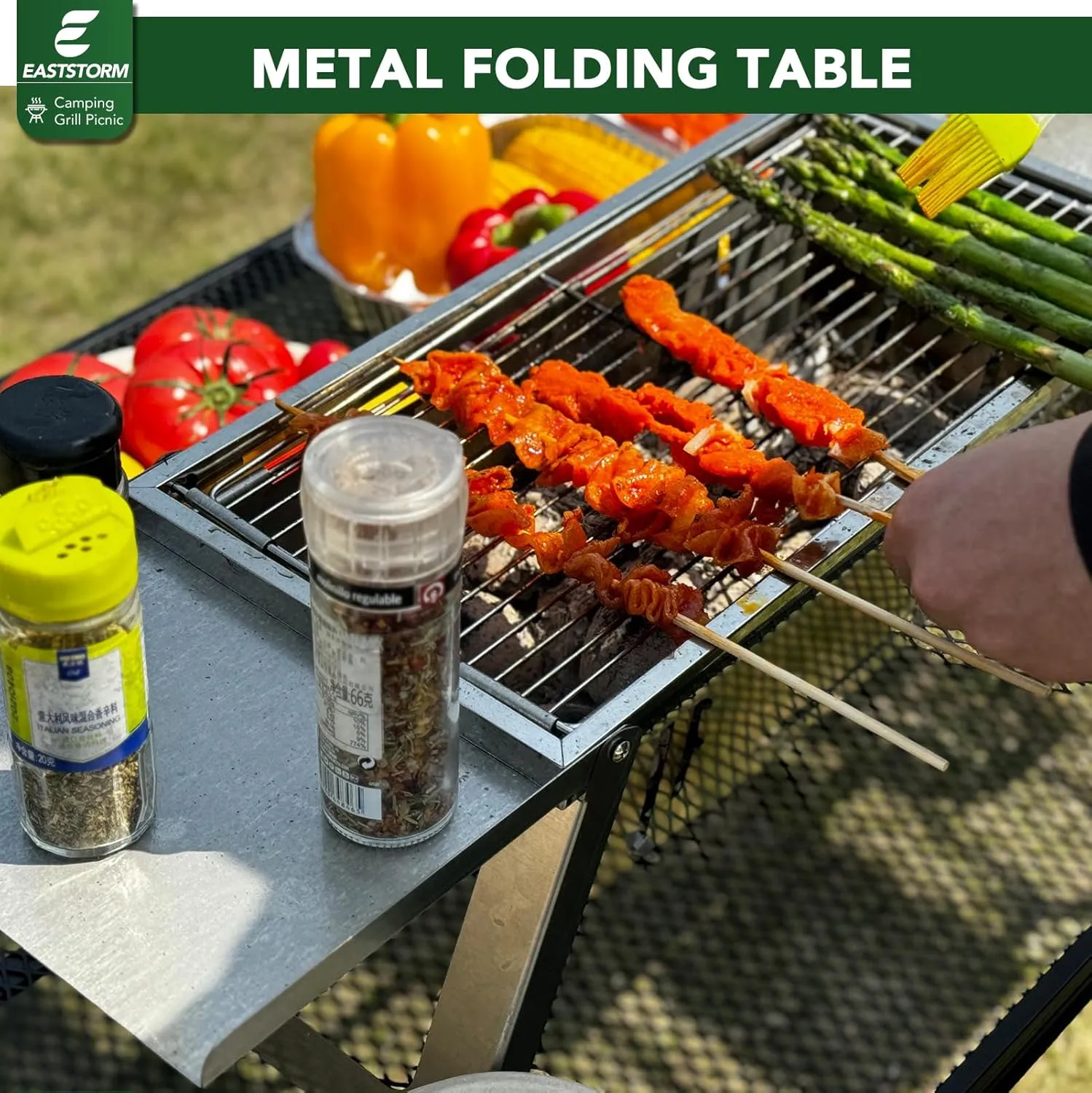 Small Folding Table, Easy for Storage, Compact and Portable Picnic Table for Grill, Outdoor Camping, Garden, Patio, Dining, BBQ, Party, Market, 2Ft (Small, Black)