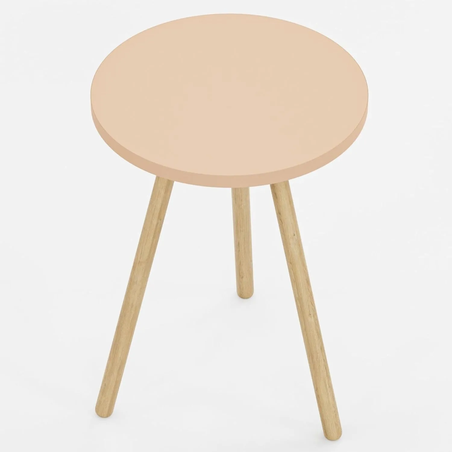 Small Round Side Tables for Living Room, Minimalist Circle Accent Nursery Side tableEnd Table Small Spaces Apartments, Modern Night Stand for Bedroom, Office, Nursery (Cappucino)