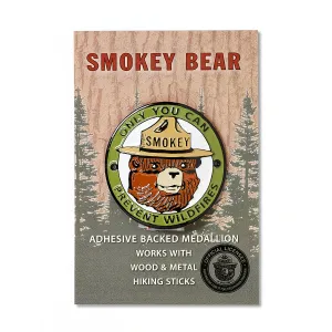 Smokey Bear Head Hiking Stick Medallion