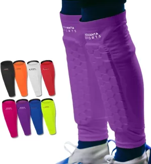 Soccer Shin Guards for Kids Youth - Protective Soccer Gear for Boys, Girls - Adults Men Women Compression Sleeve - Football, Boxing