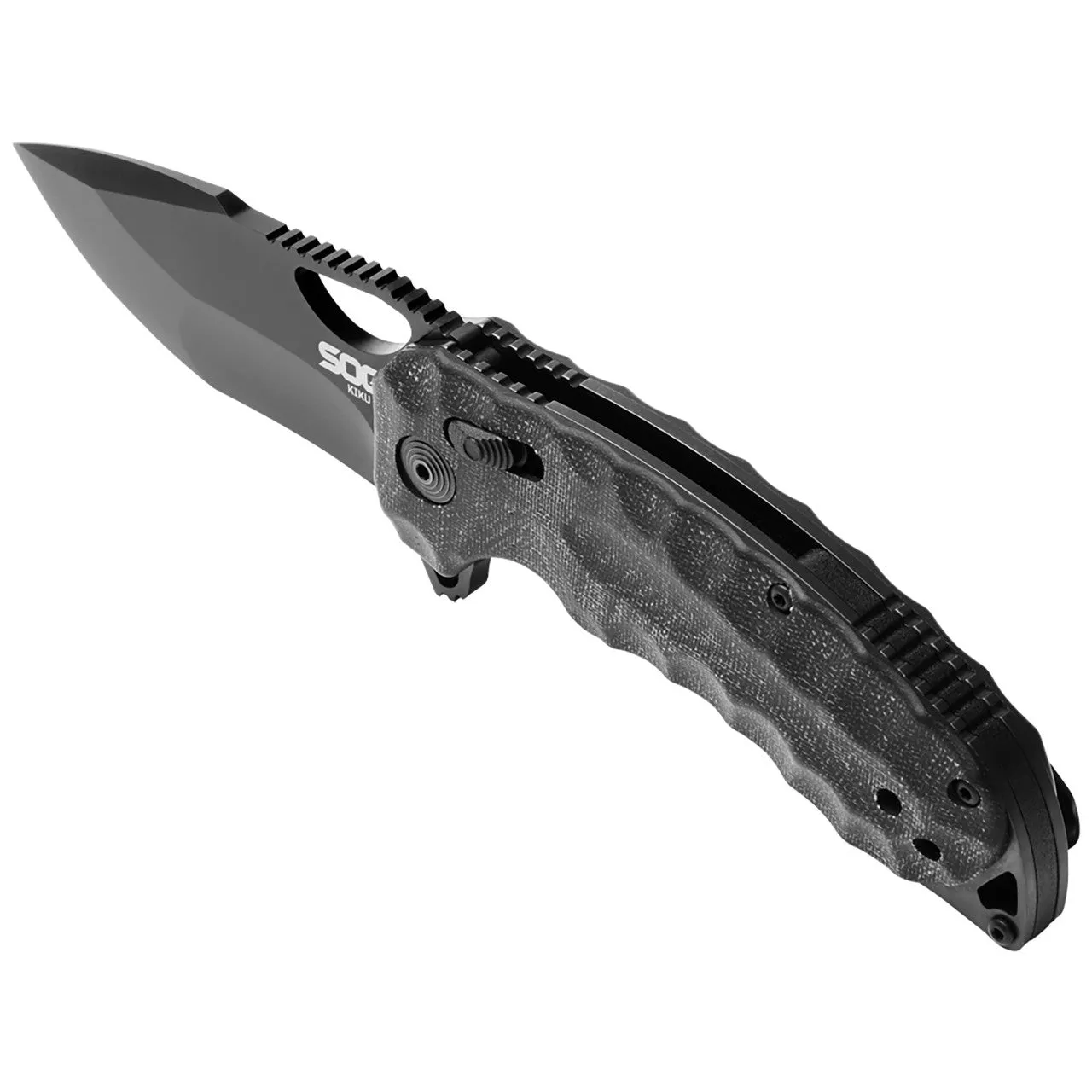 SOG Kiki XR Quick-Opening Folding Pocket Knife with Linen Micarta Handle
