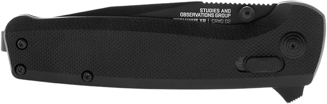 SOG Terminus XR G10 Daily Carry Rugged EDC Ambidextrous Pocket Folding Knives | G10 Handle | Wear-Resistant D2 Steel Blade
