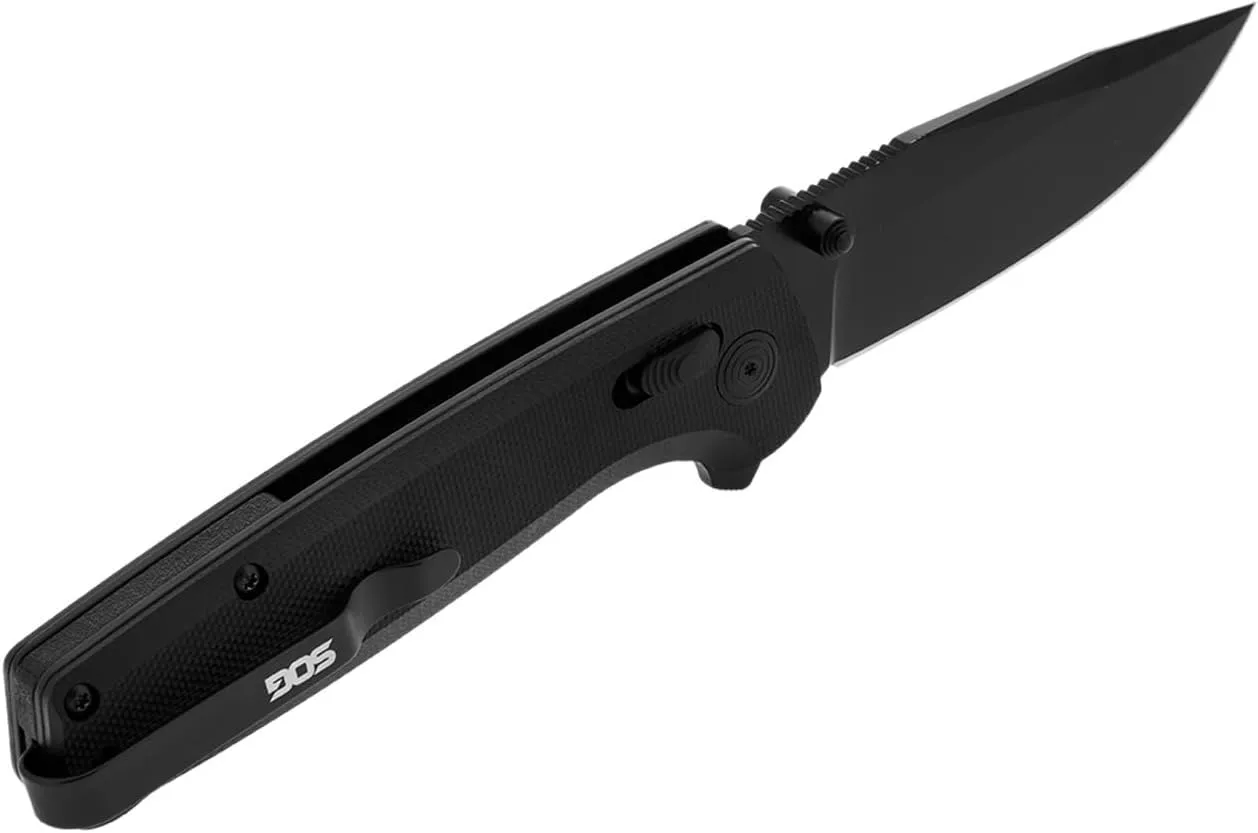 SOG Terminus XR G10 Daily Carry Rugged EDC Ambidextrous Pocket Folding Knives | G10 Handle | Wear-Resistant D2 Steel Blade