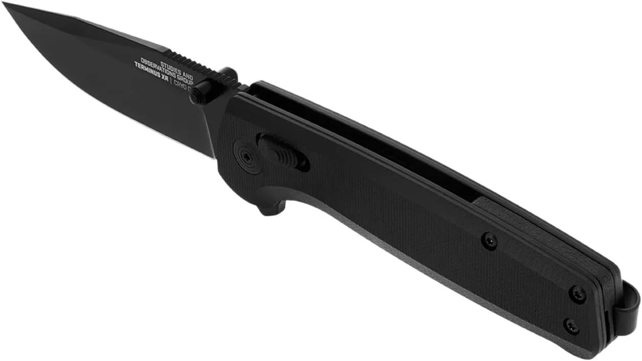 SOG Terminus XR G10 Daily Carry Rugged EDC Ambidextrous Pocket Folding Knives | G10 Handle | Wear-Resistant D2 Steel Blade