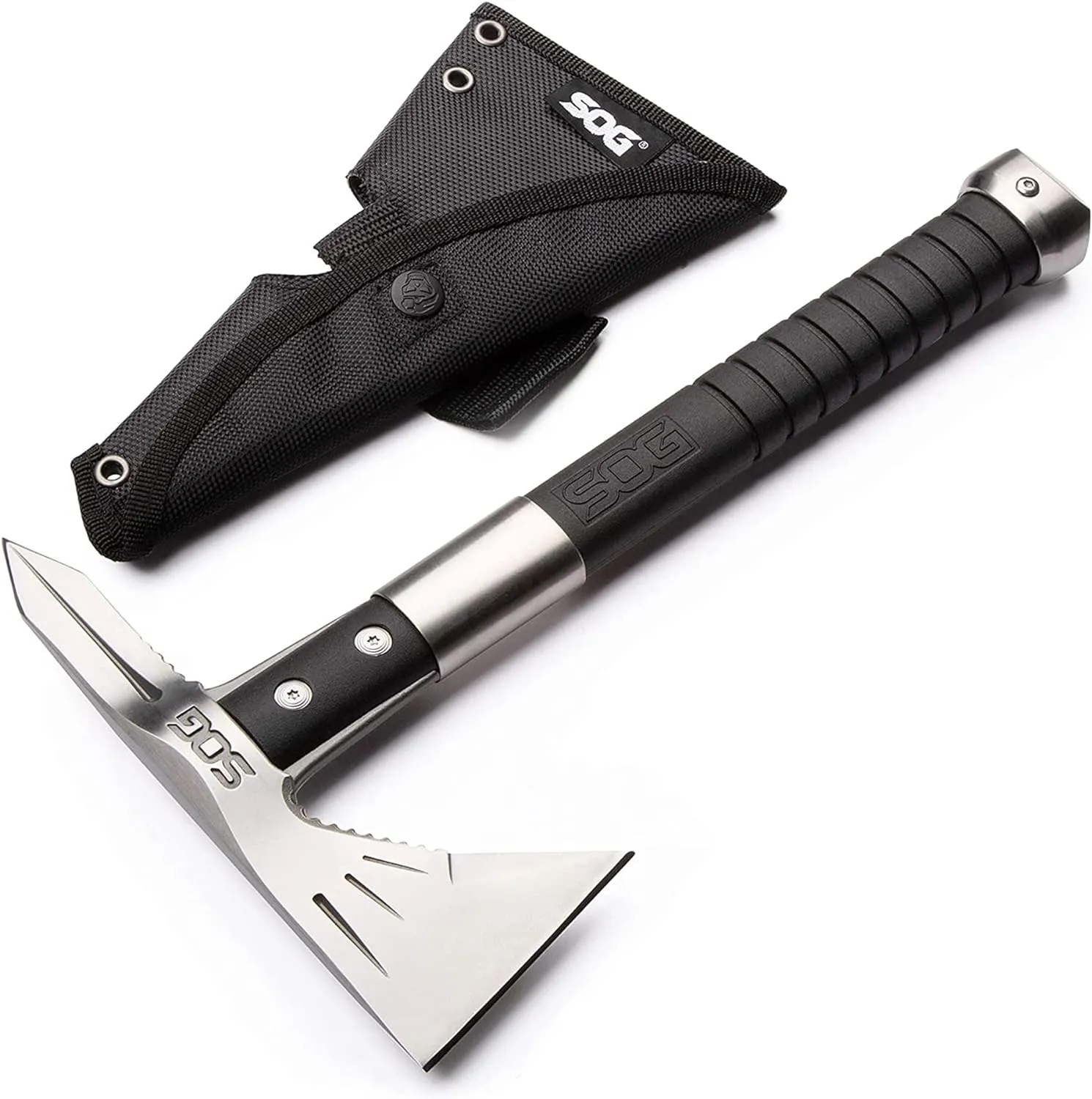 SOG Tomahawk Tactical Hatchet - Voodoo Hawk Mini Tactical Axe, Throwing Hatchet w/ 2.75 Inch Blade for Survival Sports and Camping Axes (F182N-CP)