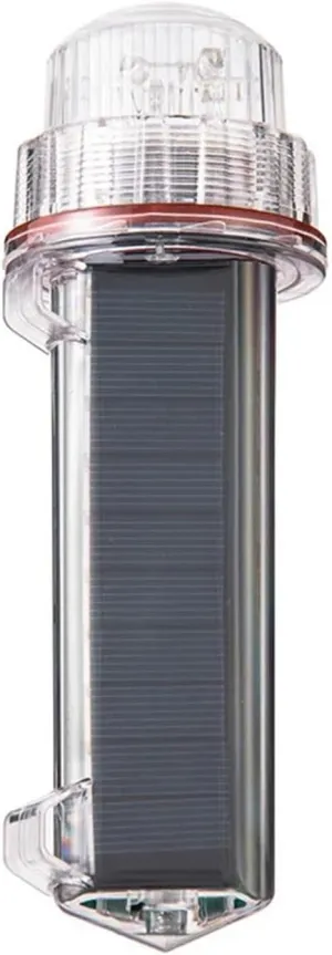 Solar Beacon Lamp Waterproof Fishing Buoy Signal Lamp Fishing Net Flashing Torpedo Warning Lamp Marine Tricolor Lamp(C)