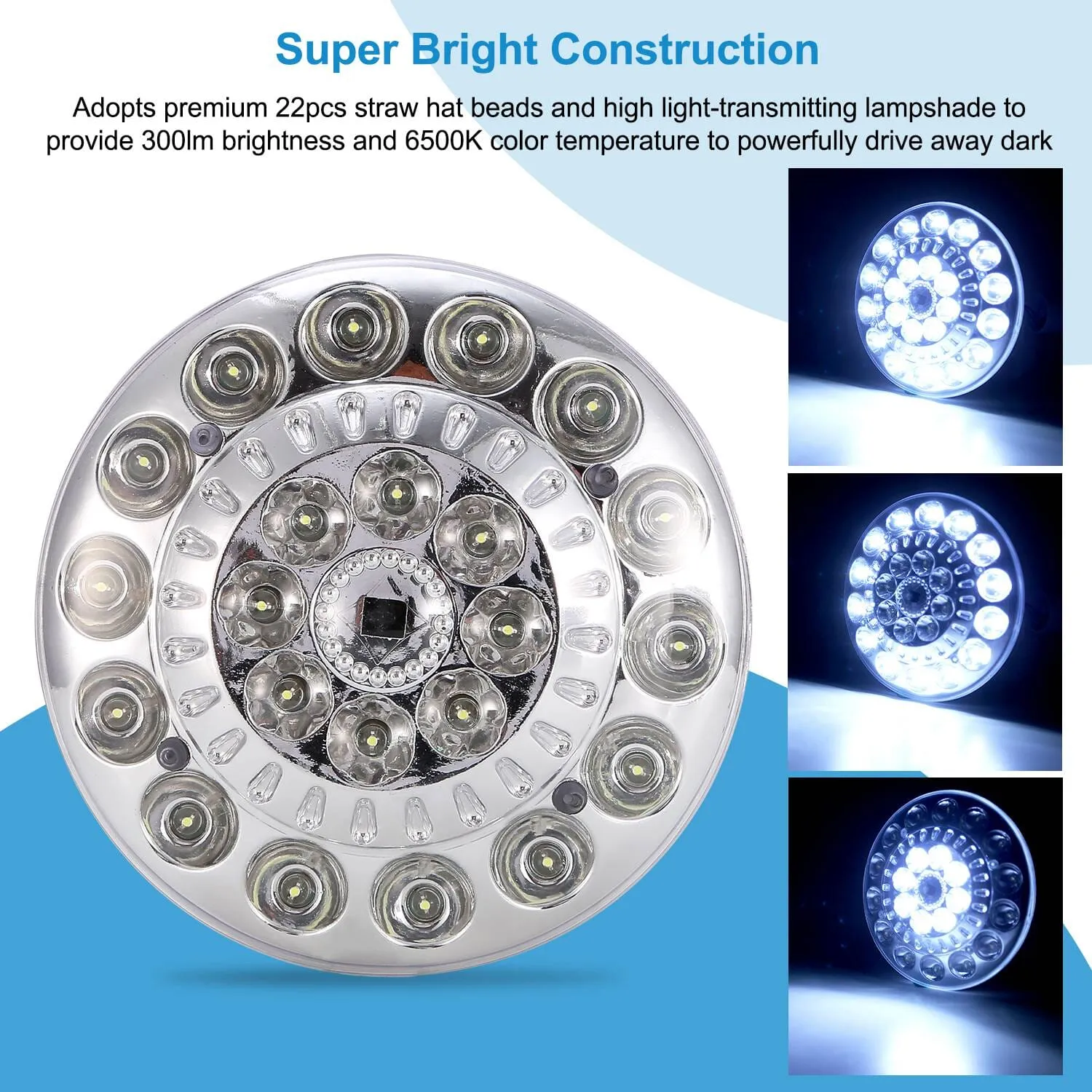 Solar Camping Light Hanging LED Bulb Lamp