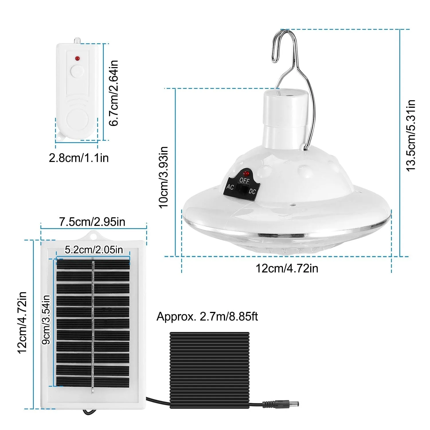 Solar Camping Light Hanging LED Bulb Lamp