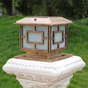Solar Column Head lamp, Outdoor Waterproof Doorpost lamp, Wall lamp, Outdoor Column Head lamp, Column lamp Column lamp, Landscape Lighting, Outdoor Garden lamp, Super Bright Household Solar
