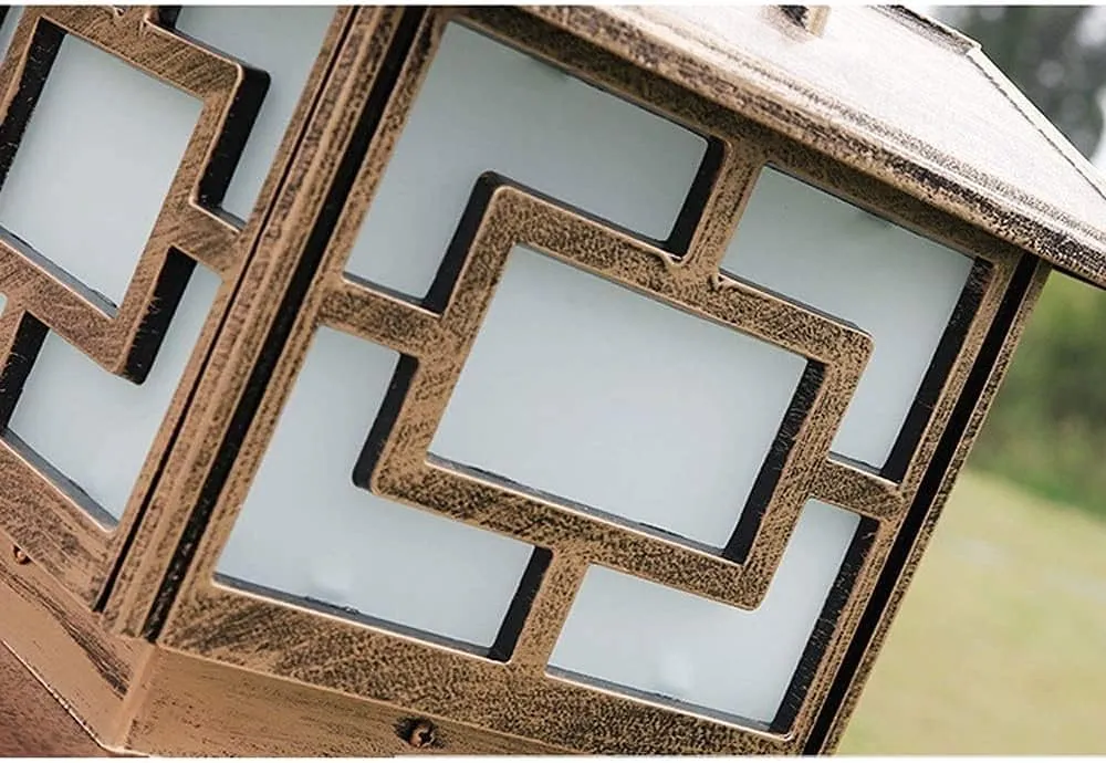 Solar Column Head lamp, Outdoor Waterproof Doorpost lamp, Wall lamp, Outdoor Column Head lamp, Column lamp Column lamp, Landscape Lighting, Outdoor Garden lamp, Super Bright Household Solar