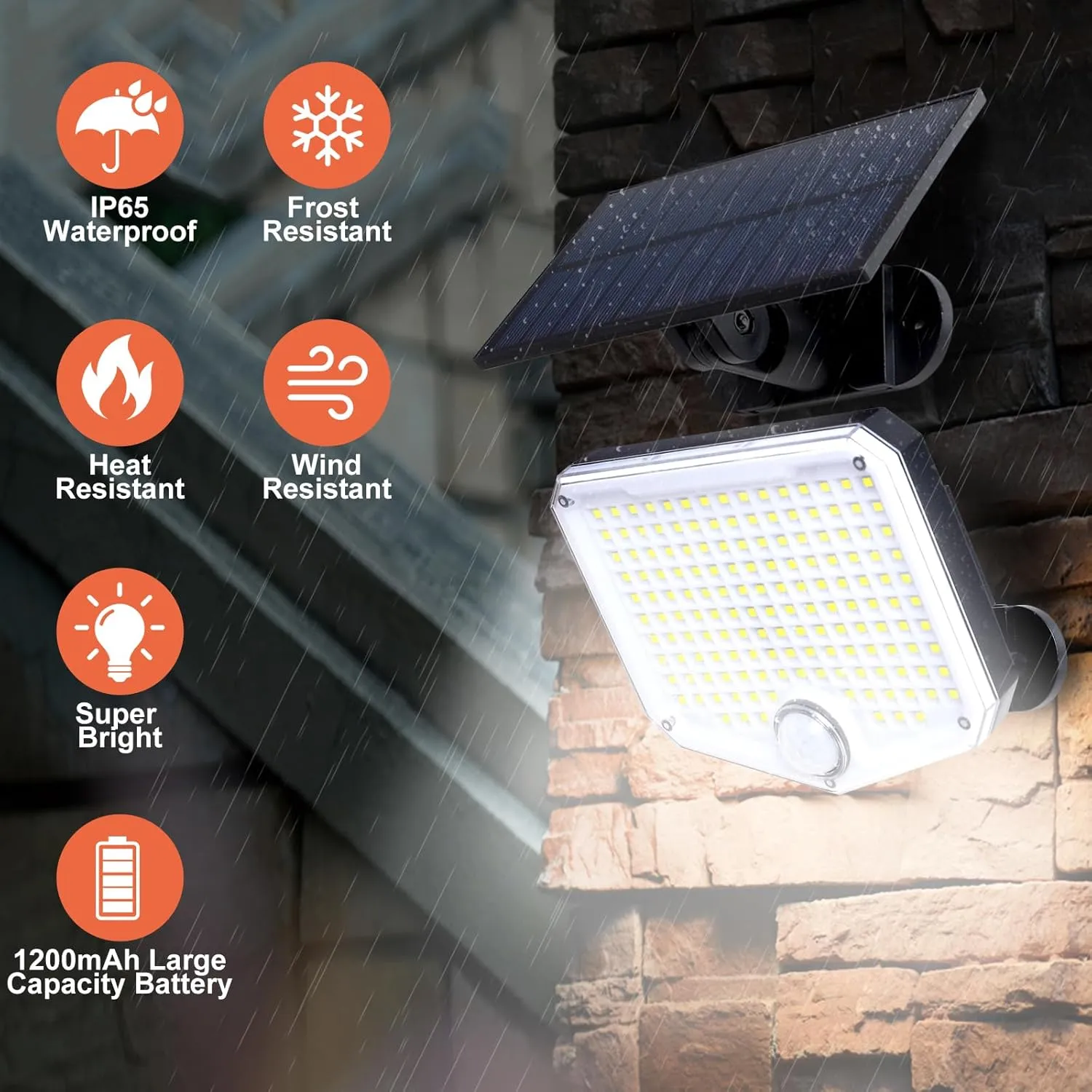 Solar Flood Lights Outdoor Waterproof IP65, 153 High Brightness LED 9000K, 3 Lighting Modes, Solar Motion Lights Outdoor Waterproof with Remote, Solar Lights Outdoor for Yard, Patio, Garage