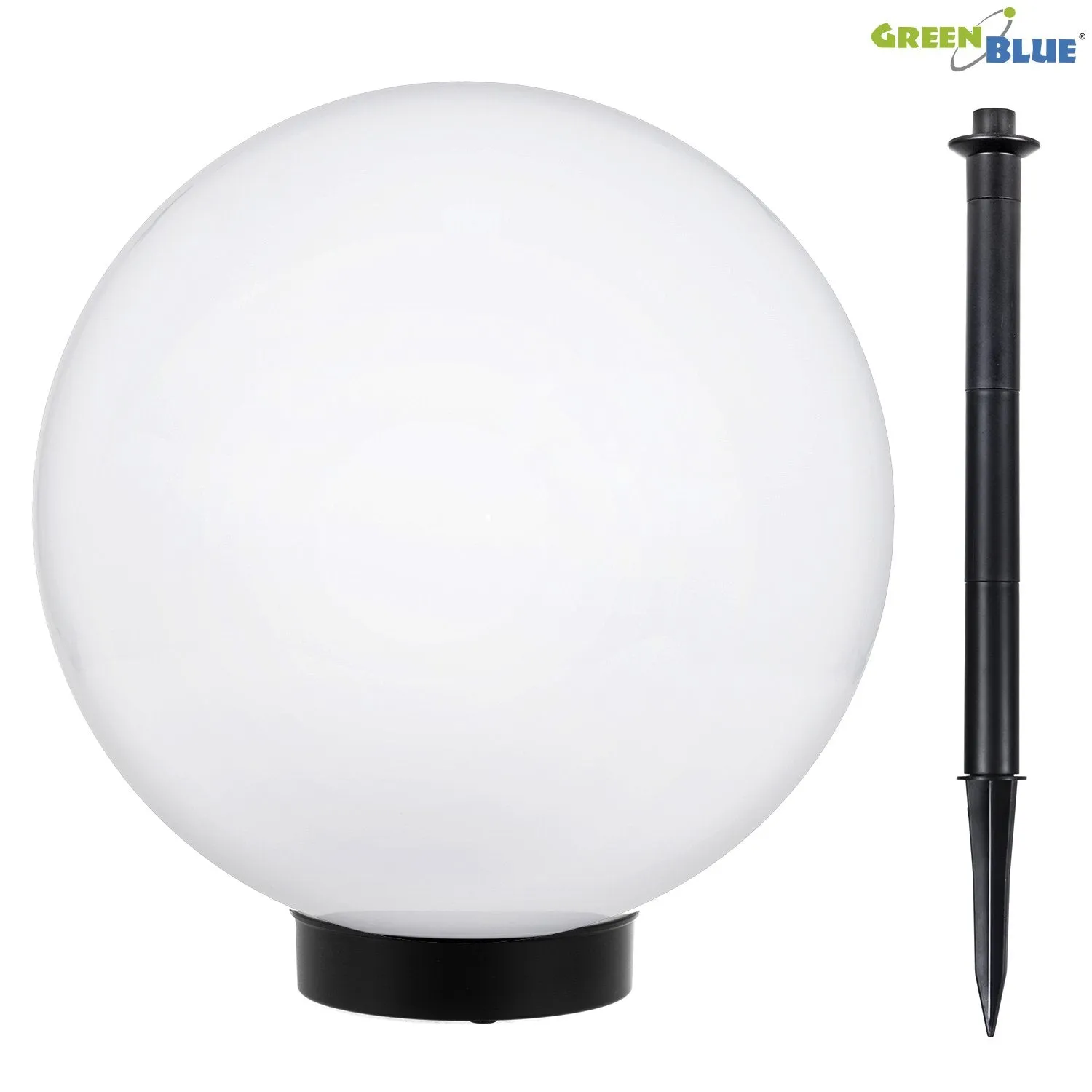 Solar garden free standing lamp GB168 30x30x63 cm sphere, white LED