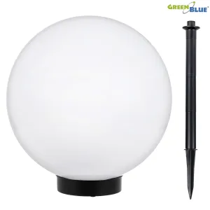Solar garden free standing lamp GB168 30x30x63 cm sphere, white LED