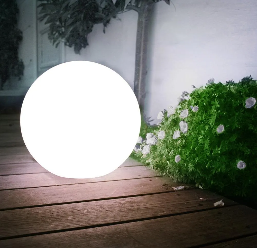 Solar garden free standing lamp GB168 30x30x63 cm sphere, white LED