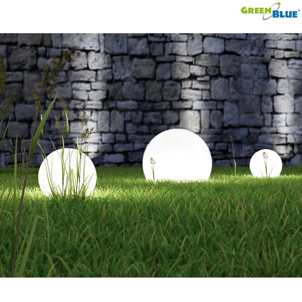 Solar garden free standing lamp GB168 30x30x63 cm sphere, white LED