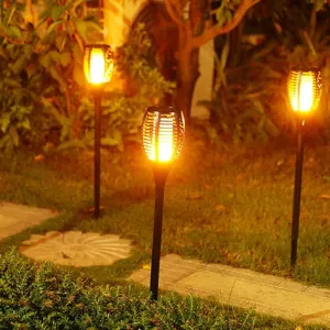 Solar Glow Tiki Torches