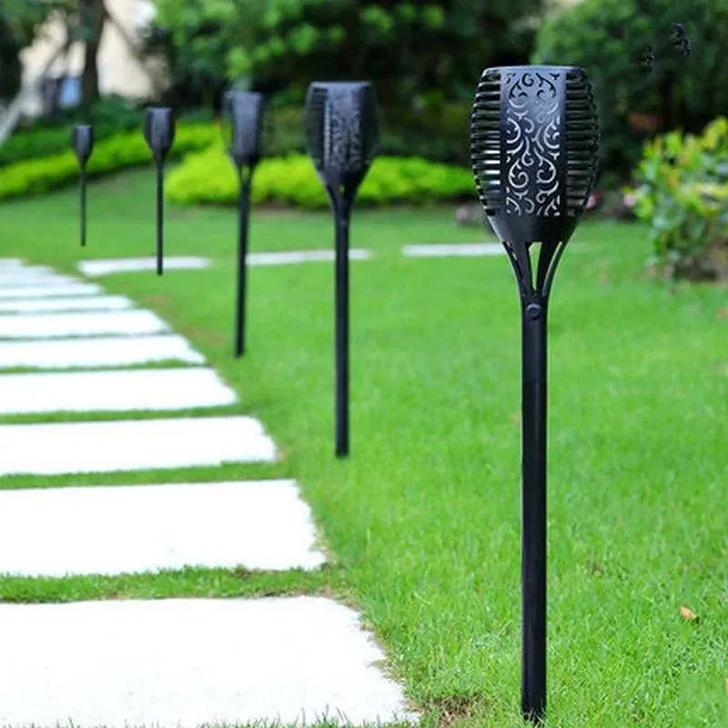 Solar Glow Tiki Torches