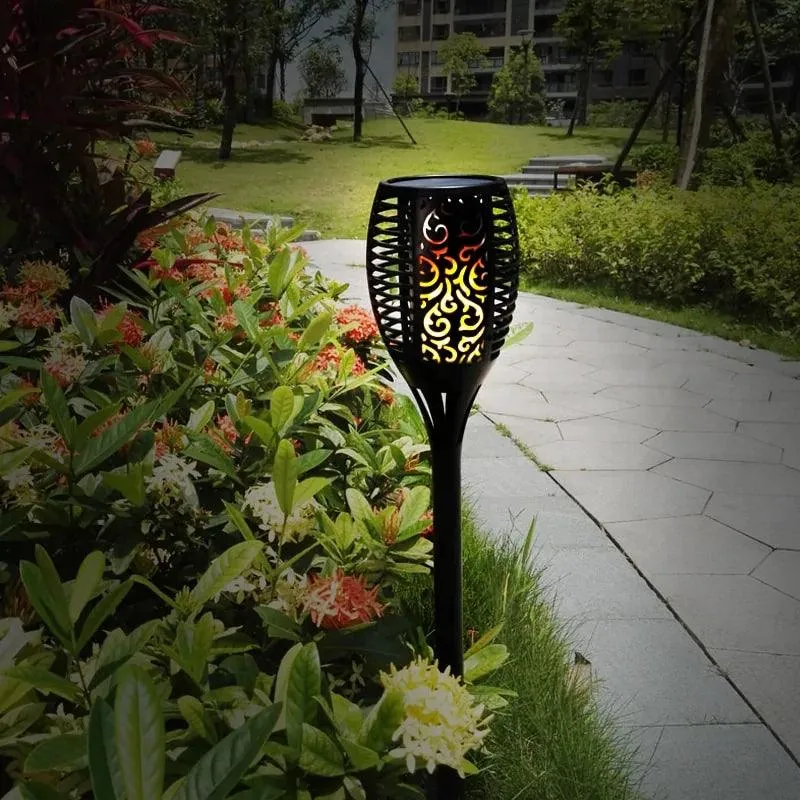 Solar Glow Tiki Torches