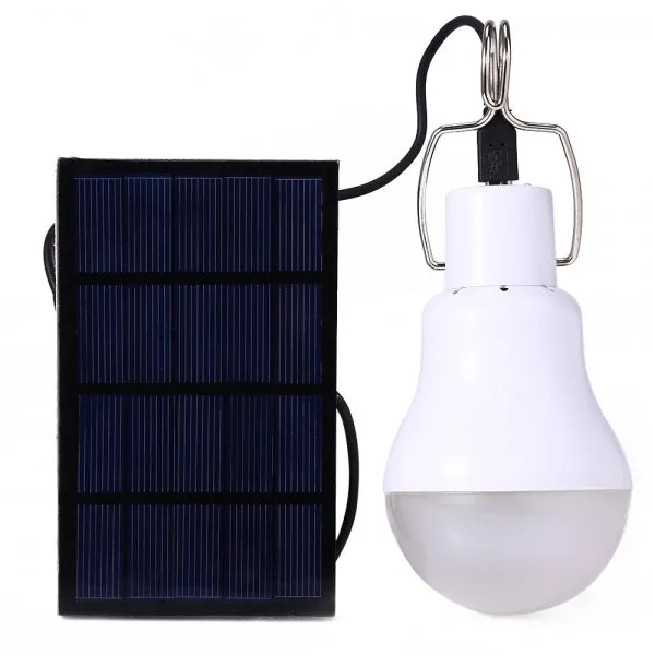 Solar Light Bulb 110LM Solar Powered Led Bulb Outdoor Solar Energy Lamp Camping Light for Home/ Fishing/Camping/Emergency/Tent/Shed Chicken Coop