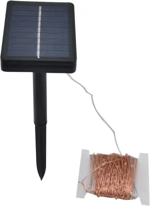 Solar Light String Outdoor LED Solar Copper Wire Light String with 8 Patterns for Garden Terrace Christmas Wedding Warm Light 20m 200LEDs (Warm Light (20 Meters 200 LEDs))