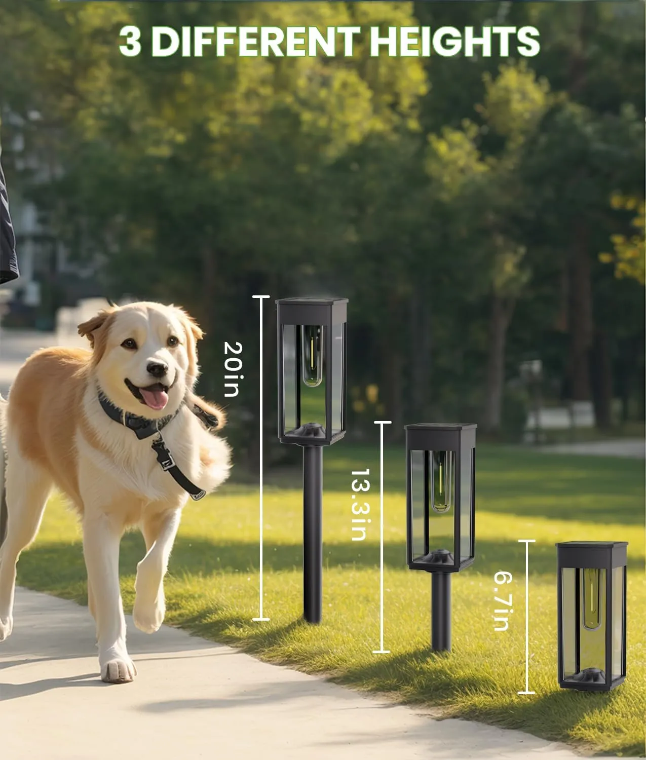 Solar Lights Outdoor Waterproof, 8 Pack Bright Solar Pathway Lights, Auto On/Off Outdoor Light for Yard Landscape Patio Lawn Path Walkway Driveway