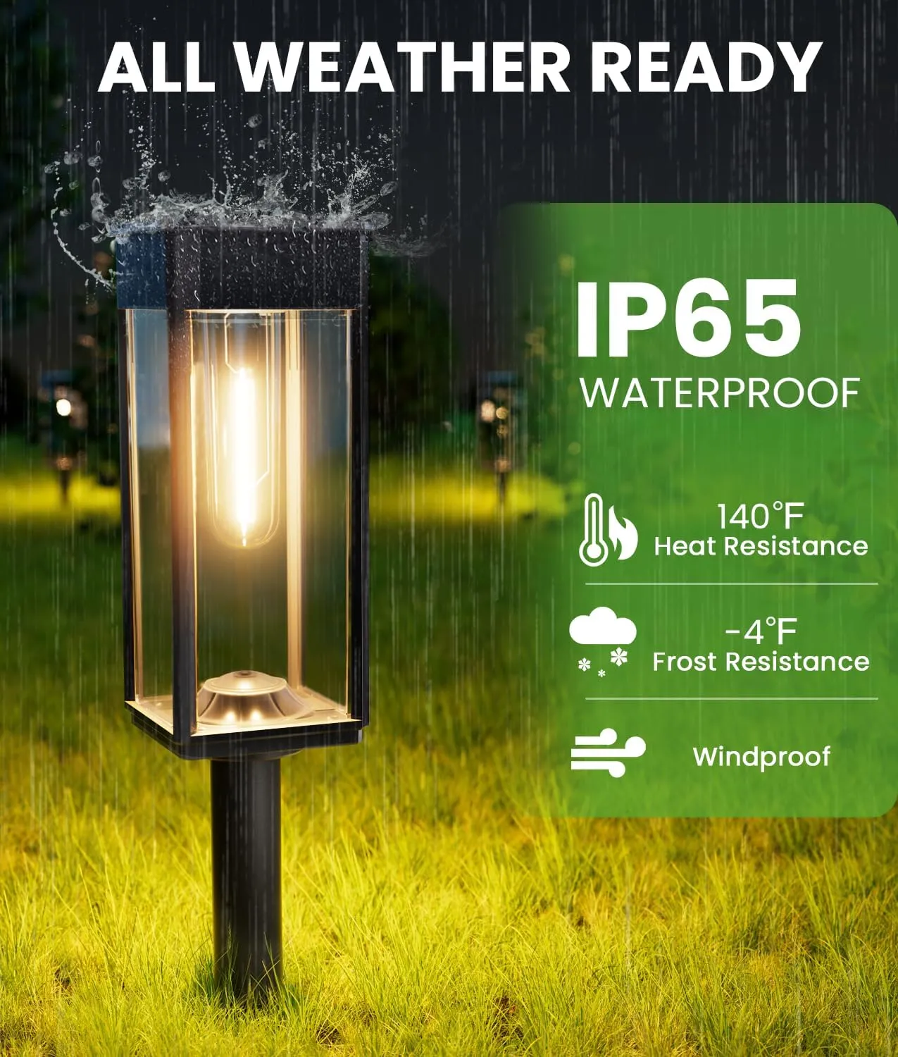 Solar Lights Outdoor Waterproof, 8 Pack Bright Solar Pathway Lights, Auto On/Off Outdoor Light for Yard Landscape Patio Lawn Path Walkway Driveway