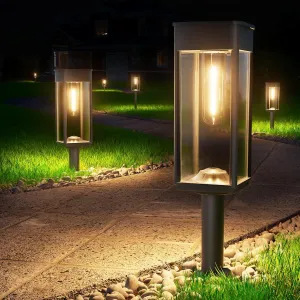 Solar Lights Outdoor Waterproof, 8 Pack Bright Solar Pathway Lights, Auto On/Off Outdoor Light for Yard Landscape Patio Lawn Path Walkway Driveway