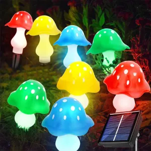 Solar Outdoor Mushroom Lights