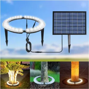 Solar Palm Tree Lights,Super Bright 32 Led 5 V 12000mah Landscape Spotlights for Big Tree Lighting Solar Uplights for Trees Floodlights Home Garden Christmas Party Outdoor (Cool Light Tree Lamp)