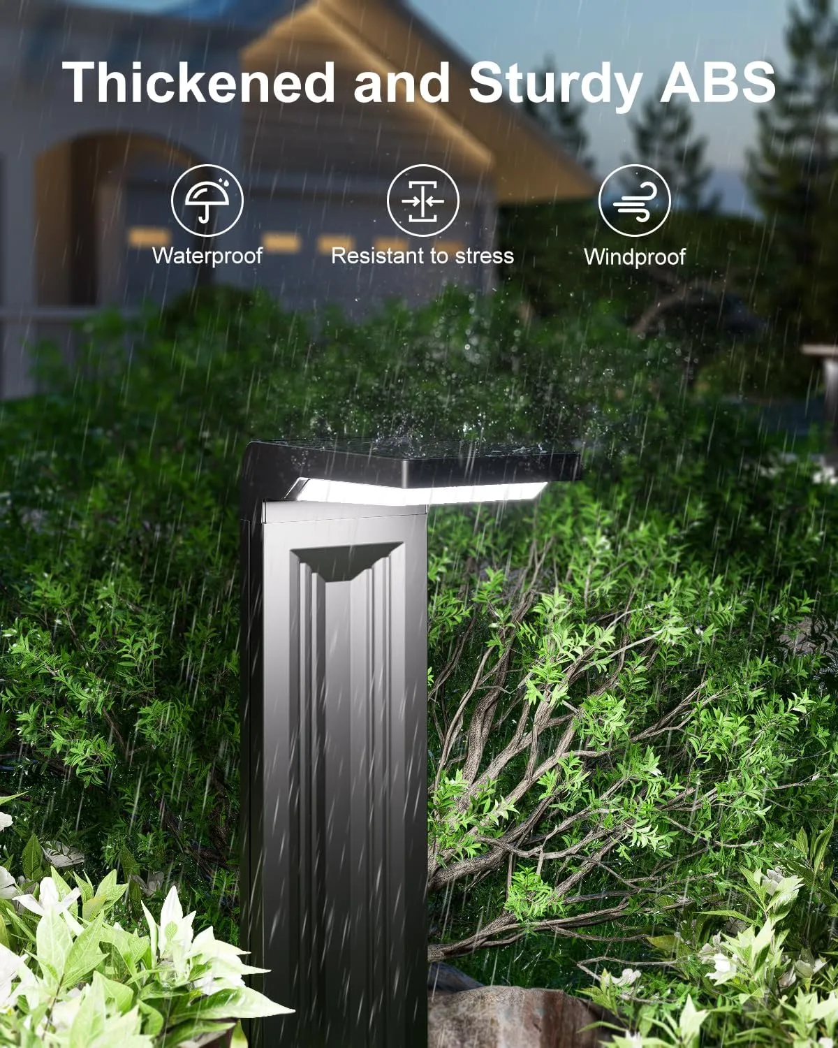 Solar Pathway Lights Outdoor 30 LED Solars Powered Lamp Dusk to Dawn Waterproof for Garden Lighting Outside, Patio, Path, Yard, Walkway, Driveway (Cool White, 6 Pack)