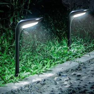 Solar Pathway Lights Waterproof - 4 Pack 150 Lumen Bright Solar Outdoor Lights with 2 Color Modes, Landscape Path Light Auto On/Off for Driveway Walkway, Garden, Yard, Porch, Patio Decor