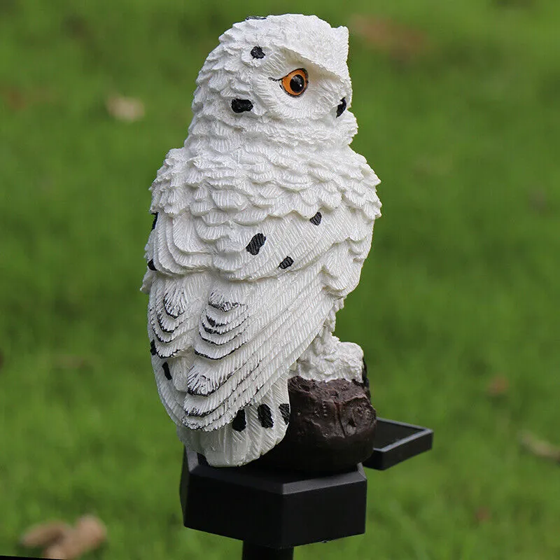Solar Power LED Owl Parrot Lawn Light Outdoor Lamp