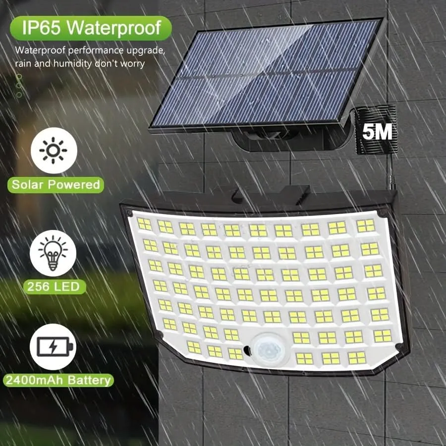 Solar-Powered Hexagonal LED Outdoor Light with Sensor