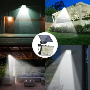 Solar-Powered Hexagonal LED Outdoor Light with Sensor