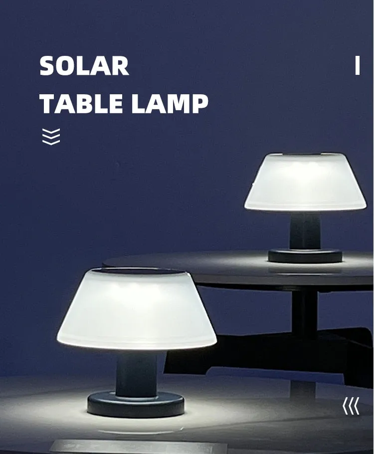 Solar Powered Table Led Lamp Outdoor Modern