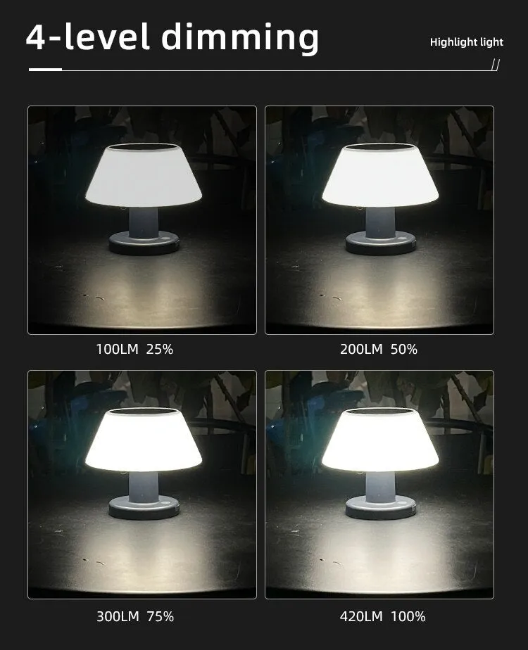 Solar Powered Table Led Lamp Outdoor Modern